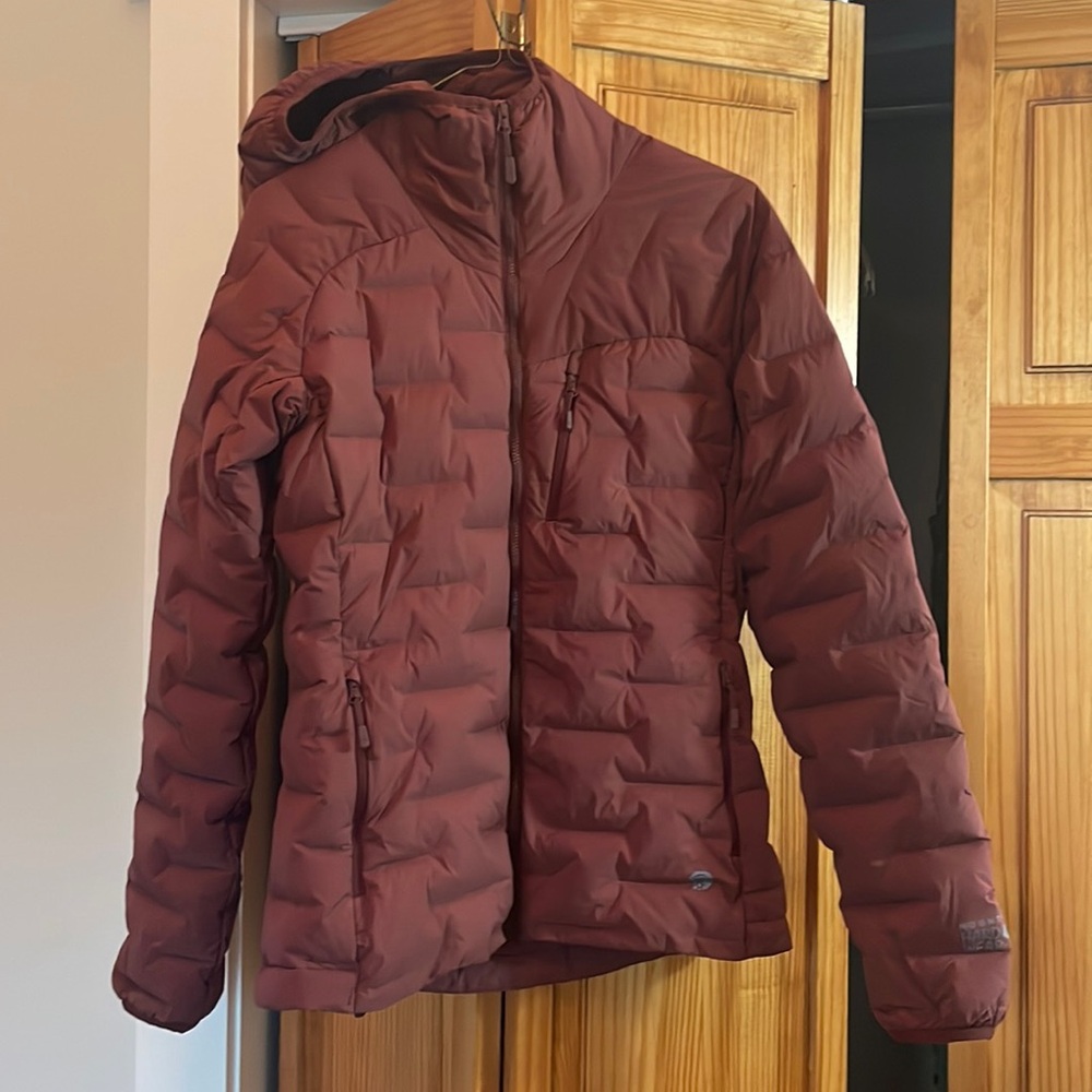Mountain Hardwear Women’s Small Hooded Stretch Down Insulated Jacket - Maroon